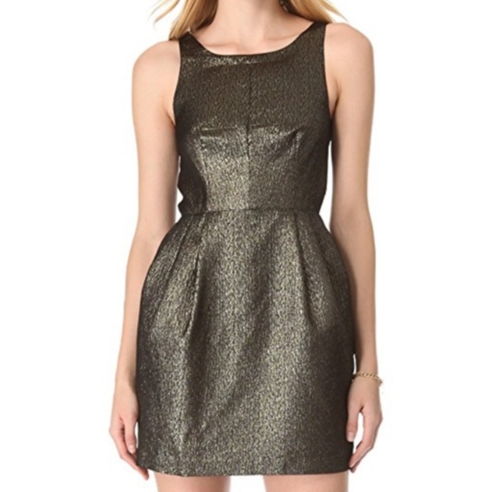 Club Monaco Gold Sleeveless Dress-Sz 2